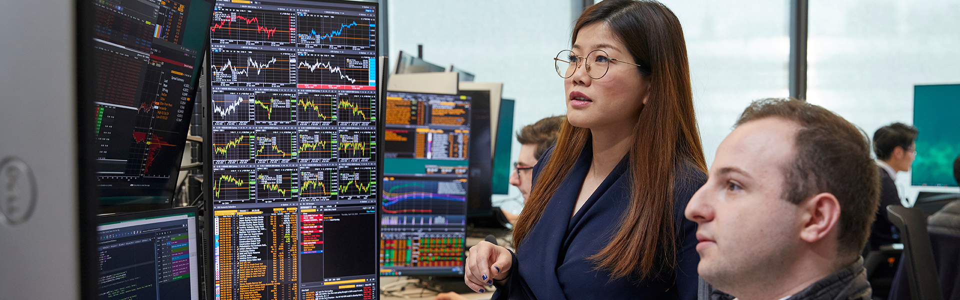 SMBC Employee's working on workstation devicee room